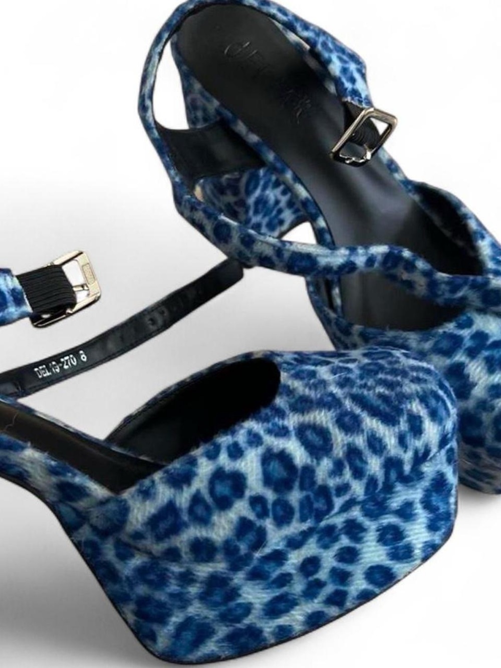 dELiA*s Blue Leopard Platform Sandals